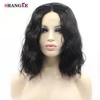 Shangke химическое Синтетические волосы на кружеве Искусственные парики короткие вьющихся волос жаропрочных Косплэй парик для Для женщин - купить со скидкой
