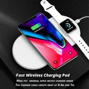 2 в 1 QI Беспроводной Зарядное устройство 7,5 Вт быстрой зарядки Pad Quick Charge 2,0 для Apple Watch iPhone 8 10 X samsung Galaxy S9 S8 S7 край - купить со скидкой