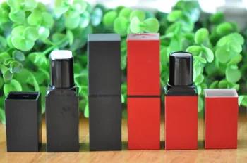 100 шт. 4 г красный черный помада трубка/квадратный пластик помада трубка/воск DIY пустой трубы косметика упаковки - купить со скидкой