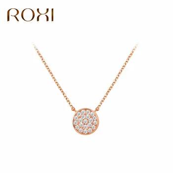 ROXI очаровательные Модные Круглый Цепочки и ожерелья s для Для женщин Девушка розового золота Цвет чокер с кристаллами Цепочки и ожерелья Св... - купить со скидкой