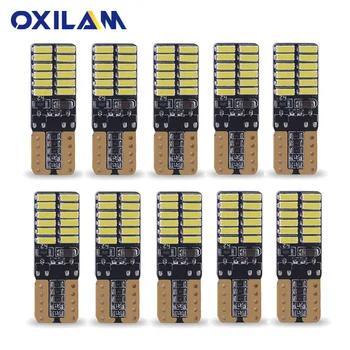 10x12 В Canbus T10 светодиодный лампы с 4014SMD 24 светодиодный s Light 194 168 W5W светодиодный лампы Парковка свет белый кристалл синий без ошибки OBC - купить со скидкой