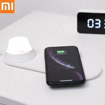Xiaomi Yeelight беспроводной зарядное устройство светодиодный с светодиодный ночник магнитное притяжение Быстрая зарядка для iPhone Samsung huawei телефо... - купить со скидкой