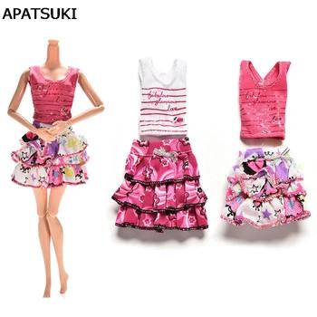 Один комплект одежды куклы юбка-пачка + короткие-Футболка с рукавами для куклы Барби Одежда для 1/6 BJD куклы Кукла аксессуар - купить со скидкой