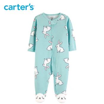 Carters/Одежда для маленьких девочек, 2019 год, хлопковый комбинезон на молнии с длинными рукавами для сна и игр, Одежда для новорожденных, 15927410 - купить со скидкой