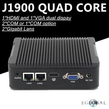 EGlobal брандмауэр Мини-ПК без Шум J1900 4 ядра Max 2.42 ГГц 2 * Gigabit LAN pfsense маршрутизатор компьютерной безопасности com 1 * HDMI 1 * VGA - купить со скидкой