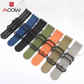 Мм 18 мм 20 мм 22 мм 24 мм сверхмощный НАТО нейлоновый ремешок для samsung Xiaomi Amazfit Мягкий Холст заменить ремешок аксессуары для часов