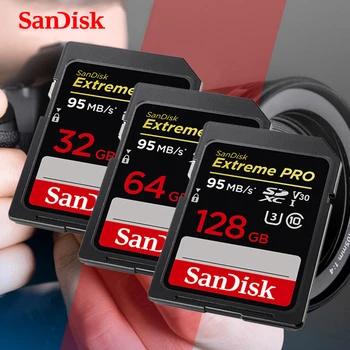 SanDisk Extreme PRO SDHC/SDXC 32 ГБ 64 ГБ 128 ГБ 256 ГБ U3 SD карт до 95 МБ/с. Class10 UHS-I SDXC Транс карты флэш-памяти 256 ГБ U3 - купить со скидкой