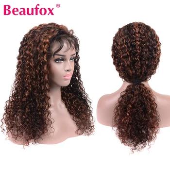 Beaufox Ombre Синтетические волосы на кружеве натуральные волосы светлые парики, парики бразильские волна воды кружева парики предварительно со... - купить со скидкой