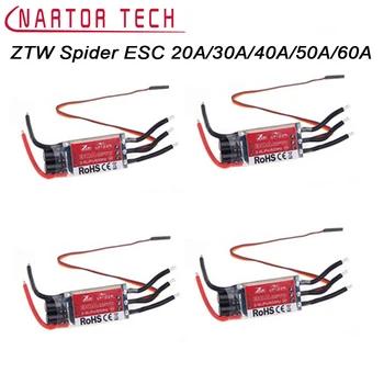 Оригинальный ZTW 12A 20A 30A 40A 50A 60A 3-6 S паук Орто ESC для Радиоуправляемый Дрон Quadcopter - купить со скидкой