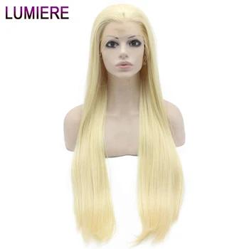 Lumiere волос Malalysia Синтетические волосы на кружеве парик прямо натуральные волосы парики 613 блондинка Синтетические волосы на кружеве парик 150... - купить со скидкой