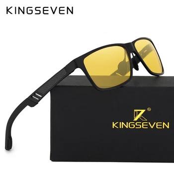 KINFSEVEN модные Алюминий магний поляризованные очки ночного видения Для мужчин солнцезащитные очки UV400 вождения очки Óculos оттенки - купить со скидкой
