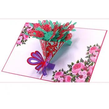 3D всплывающие карты карусель Lover с днем рождения Юбилей поздравительные открытки - купить со скидкой