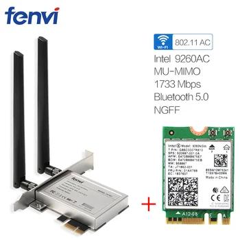 Настольный компьютер беспроводной Intel 9260 9260ac двухдиапазонный MU-MIMO Мбит/с 1730 Windows 10 WiFi Bluetooth 5,0 игровой Wlan PCI-E 1X карта - купить со скидкой