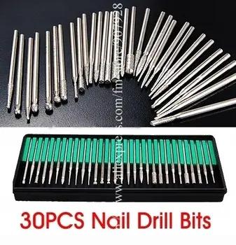 Freeshipping-30pcs/set сверла Наборы ногтей дрель указан Shank 3/32 "Маникюр и педикюр - купить со скидкой