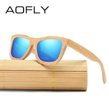 AOFLY Новый бамбука солнцезащитные очки Для мужчин поляризационные солнцезащитные очки для женщин Брендовая Дизайнерская обувь ручной работ... - купить со скидкой