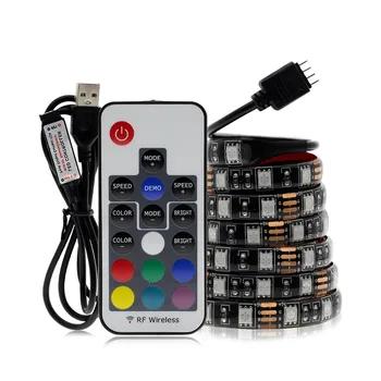 USB Светодиодные ленты 5050 RGB Гибкие светодио дный свет DC5V RGB Цвет Сменные ТВ Desktop Экран фон смещения освещения - купить со скидкой
