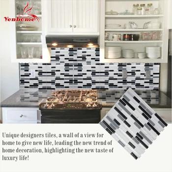 3D настенная наклейка для кухни Backsplash Плитка Ванная водостойкая самоклеящаяся обои Peel and Stick настенная плитка наклейка