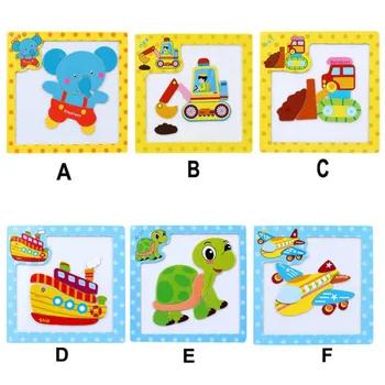 3D деревянные магнитные пазлы Дети игрушки разные Стиль милый мультфильм Обучающие Развивающие детские игрушки детям Обучение подарок - купить со скидкой