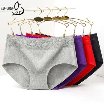 Lanmaocat 2 шт./партия хлопковые трусики для женщин хлопок кружевные трусики нижнее белье красивый хлопок краткое интимное белье Бесплатная дос... - купить со скидкой