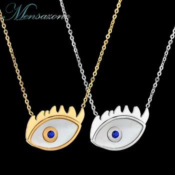 MENSAZONE модные аксессуары Нержавеющая сталь Evil Eye Цепочки и ожерелья Золото Цвет Макси Цепочки и ожерелья для подруги подарок - купить со скидкой