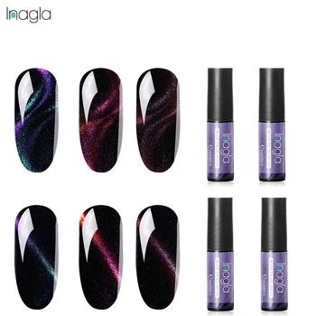 Inagla Магнитная гель-лак для ногтей с эффектом «кошачий глаз» Лаки Soak Off УФ-стойкий гель-лак Лаки кошачий глаз ногтей гель 5 мл Хамелеон кошачи... - купить со скидкой