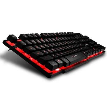 Подсветка Gaming Keyboard 3 цвета русский/английская раскладка USB проводной Цвет ful светодио дный подсветкой для рабочего ноутбука доставка из Росс... - купить со скидкой