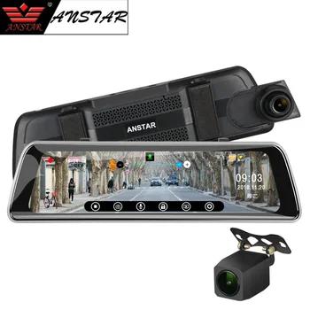 ANSTAR зеркало заднего вида камера FHD 1080P двойной объектив gps трек g-сенсор Mstar 8336 тире Cam ночное видение видео регистраторы Автомобильный dvr - купить со скидкой
