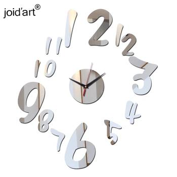 Специальное предложение DIY акриловые Часы Настенные Кварцевые настоящее современный дизайн Роскошные Зеркало 3d кристалл часы гостиная - купить со скидкой