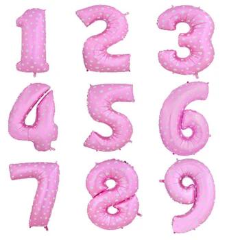 Распродажа номер 16/30/40 дюймов розовый алюминиевый шарик Новый год с днем рождения Свадебная вечеринка украшения - купить со скидкой
