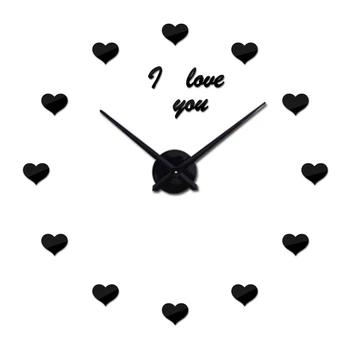 Новые Настенные часы reloj де сравнению кварцевые Европа horloge дома гостиная 3d акриловые зеркало Винтаж - купить со скидкой