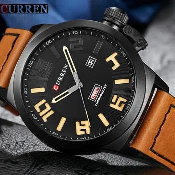Для мужчин S Часы лучший бренд класса люкс черный кварцевые часы Curren Для мужчин Наручные часы кожаный ремешок мужской Повседневное спортивн... - купить со скидкой