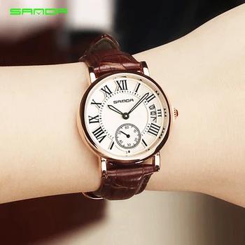 2018 Лидер продаж часы для женщин часы платье часы бренд SANDA для женщин's повседневное кожа Календари Часы аналоговые женские наручные... - купить со скидкой