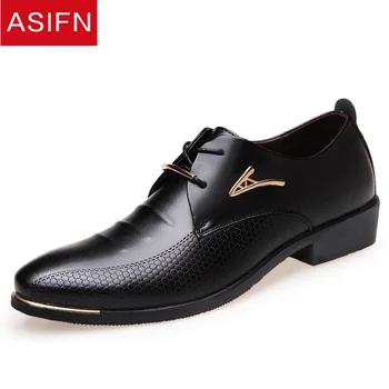 ASIFN/мужские туфли-оксфорды для мужчин, кожаная обувь, повседневная весенне-осенняя мужская обувь на плоской подошве, лакированная Роскошная... - купить со скидкой