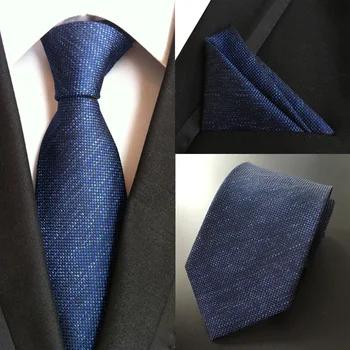Популярные Классические Для мужчин 100% шелк Бизнес галстук комплект жаккардовые синий платок-галстук комплекты платок галстук платок костю... - купить со скидкой
