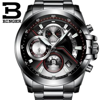 BINGER Relogio Masculino мужские часы водостойкие мужские спортивные кварцевые часы деловые часы Модные Военные Наручные часы с коробкой - купить со скидкой