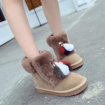 YOUYEDIAN зимние теплые Женские ботинки ботильоны обувь на квадратном каблуке зимние женские ботинки новые модные короткие плюшевые сапоги # p30 - купить со скидкой