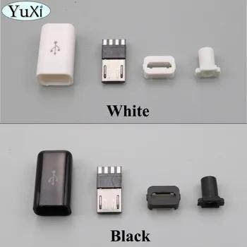 Юйси Micro USB 4pin штекер сварки данных OTG зарядный кабель DIY Собранный белый/черный 4 Pin - купить со скидкой