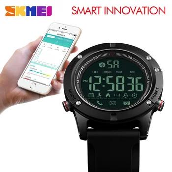 SKMEI мода Смарт часы для мужчин спортивные Bluetooth Цифровые Наручные Шагомер калорий удаленного светодио дный камера LED Военная Униформа часы ... - купить со скидкой