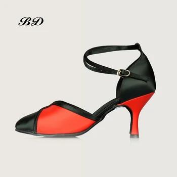 Топ Обувь для танцев бальный Для женщин танцевальная обувь BD 147 новый раунд Джаз современные из натуральной кожи нескользящая Мягкая подошв... - купить со скидкой