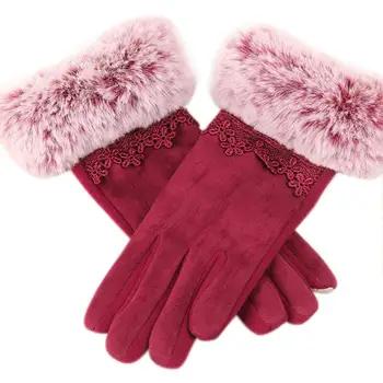 Женские Зимние Перчатки для фитнеса женские модные наручные перчатки для женщин толстые теплые мягкие варежки Luva Inverno 18 цветов # - купить со скидкой