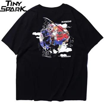 2019 Мужская футболка в стиле хип-хоп, японская футболка с надписью «Bushido Samurai Knight», уличная Футболка Harajuku, летняя футболка с коротким рукавом, ... - купить со скидкой