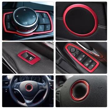 Dwcx красный салона окно переключатель Панель + Динамик + рулевого колеса кольца отделка комплект для BMW 3 серии F30 328i 2012 2013 2014 2015 - купить со скидкой