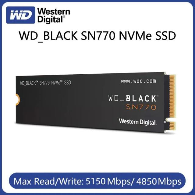 Внутренний твердотельный диск Western Digital WD SN770, 500 Гб, 1 ТБ, NVMe Gen4 PCIe M.2 2280 PCIe 4,0 X4 для PS5 - купить со скидкой