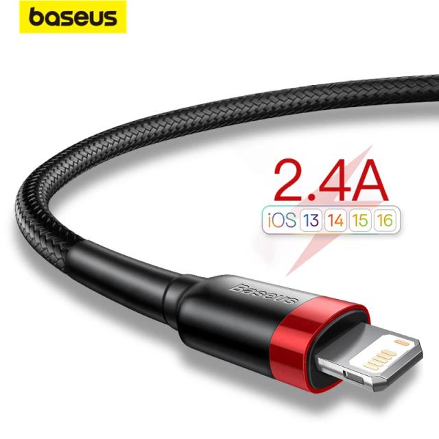 Baseus USB кабель для iPhone 11 Pro Max Xs X 8 Plus Кабель 2.4A кабель для быстрой зарядки для iPhone 7 SE зарядный кабель USB кабель для передачи данных - купить со скидкой